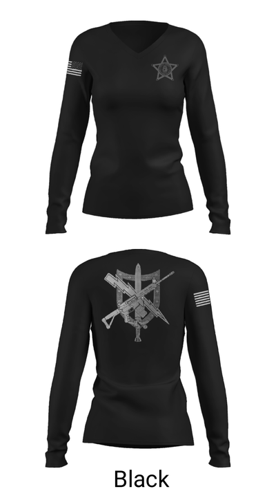 Baldwin County Sheriff's Office - GA 37068795 Women's Long Sleeve V-neck Shirt - 7