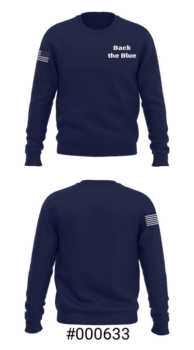 Back the Blue 55967322 Crew Neck Sweatshirt - 2