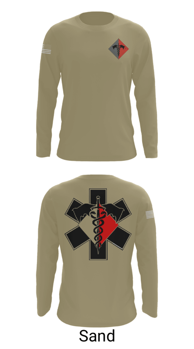 MEDICS 307th AEB 3679991 Long Sleeve Performance Shirt - 43