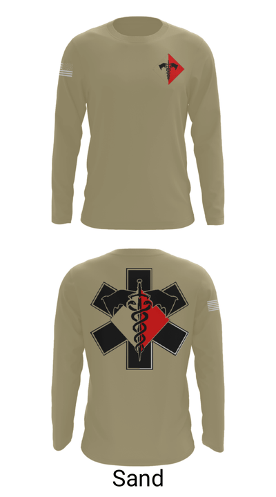 307th Medics 69478986 Long Sleeve Performance Shirt - 43