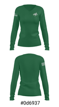 Adirondack High School Bowling 47314363 Women's Long Sleeve V-neck Shirt - 20