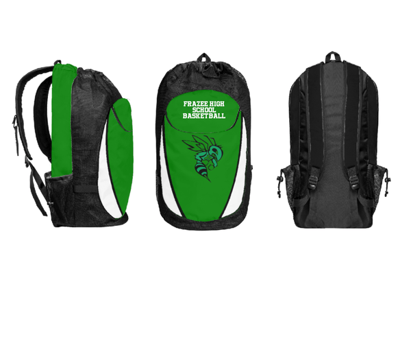 Gear Bag, Frazee High School Basketball, Men's Basketball, Teamtime, Team time, sublimation, custom sports apparel, team uniforms, spirit wear, spiritwear, sports uniforms, custom shirts, team store, custom team store, fundraiser sports, apparel fundraiser