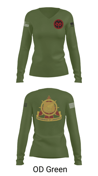 Women's Long Sleeve Vneck Shirt, E co 427th, National Guard, Teamtime, Team time, sublimation, custom sports apparel, team uniforms, spirit wear, spiritwear, sports uniforms, custom shirts, team store, custom team store, fundraiser sports, apparel fundraiser