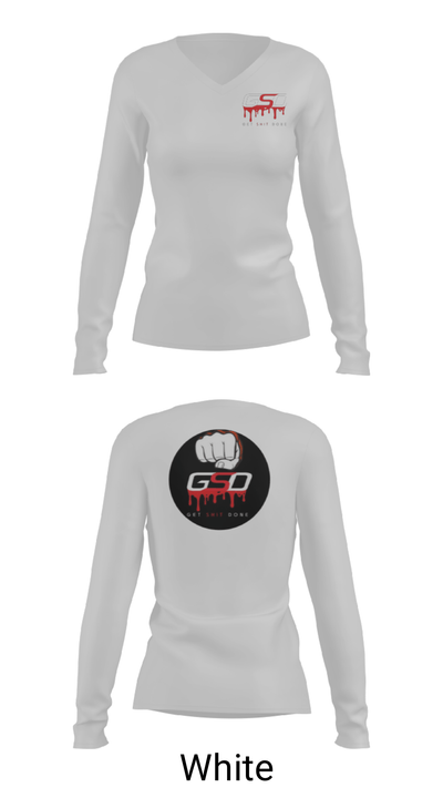 GetShitDone 11491544 Women's Long Sleeve V-neck Shirt - 6