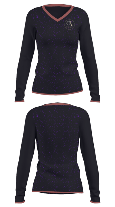Cinco Rosas Resort 1290153 Women's Long Sleeve V-neck Shirt - 33