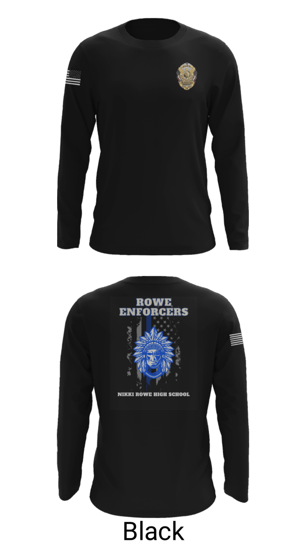 Long Sleeve Performance Shirt, Rowe Enforcers, Police, Teamtime, Team time, sublimation, custom sports apparel, team uniforms, spirit wear, spiritwear, sports uniforms, custom shirts, team store, custom team store, fundraiser sports, apparel fundraiser