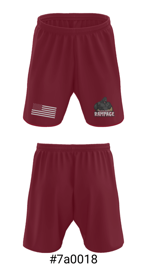Athletic Shorts With Pockets, Placer County Rampage, Football, Teamtime, Team time, sublimation, custom sports apparel, team uniforms, spirit wear, spiritwear, sports uniforms, custom shirts, team store, custom team store, fundraiser sports, apparel fundraiser