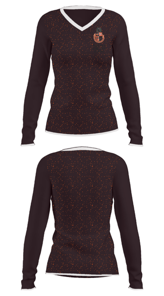 Women's Long Sleeve Vneck Shirt, Park View Education Centre, Spirit Store, Teamtime, Team time, sublimation, custom sports apparel, team uniforms, spirit wear, spiritwear, sports uniforms, custom shirts, team store, custom team store, fundraiser sports, apparel fundraiser