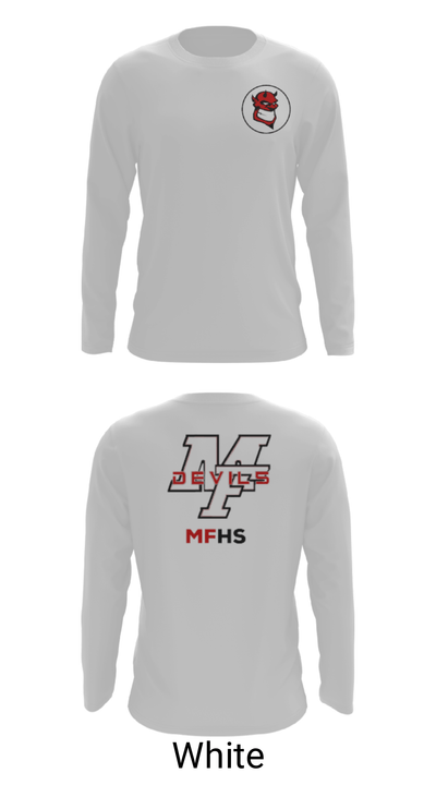 Marion Franklin lady Red Devils 63325407 Long Sleeve Performance Shirt - 4