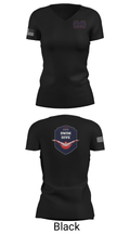 Manvel High School Swimming 12453838 Women's Short Sleeve V-neck Shirt - 14
