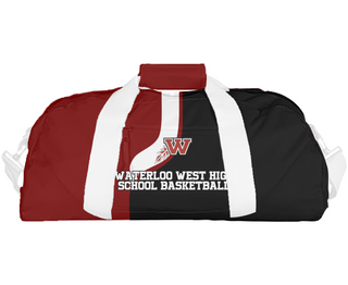 Duffle Bag, Waterloo West High School Basketball, Women's Basketball, Teamtime, Team time, sublimation, custom sports apparel, team uniforms, spirit wear, spiritwear, sports uniforms, custom shirts, team store, custom team store, fundraiser sports, apparel fundraiser