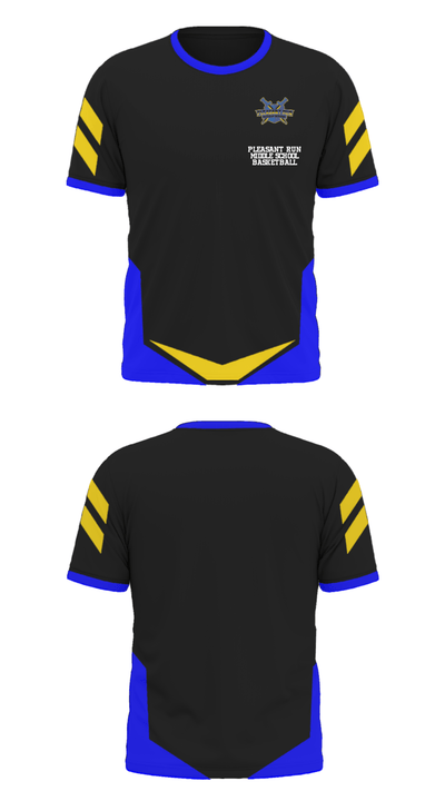 Pleasant Run Middle School Basketball 41400847 Short Sleeve Performance Polo - 36