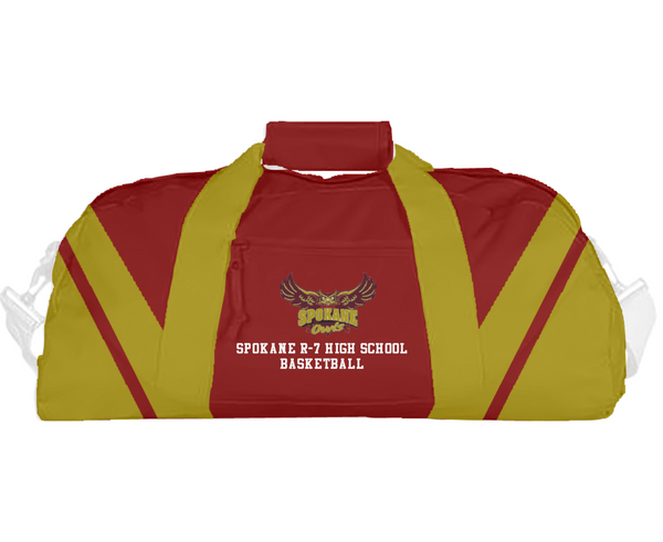 Duffle Bag, Spokane R-7 High School Basketball, Men's Basketball, Teamtime, Team time, sublimation, custom sports apparel, team uniforms, spirit wear, spiritwear, sports uniforms, custom shirts, team store, custom team store, fundraiser sports, apparel fundraiser