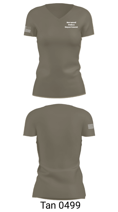 Norwood Police Department 36096793 Women's Short Sleeve V-neck Shirt - 36