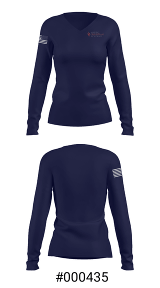 Women's Long Sleeve Vneck Shirt, Marin Christian Academy, Spirit Store, Teamtime, Team time, sublimation, custom sports apparel, team uniforms, spirit wear, spiritwear, sports uniforms, custom shirts, team store, custom team store, fundraiser sports, apparel fundraiser