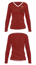 Junction City High School Basketball 28993056 Women's Long Sleeve V-neck Shirt - 34