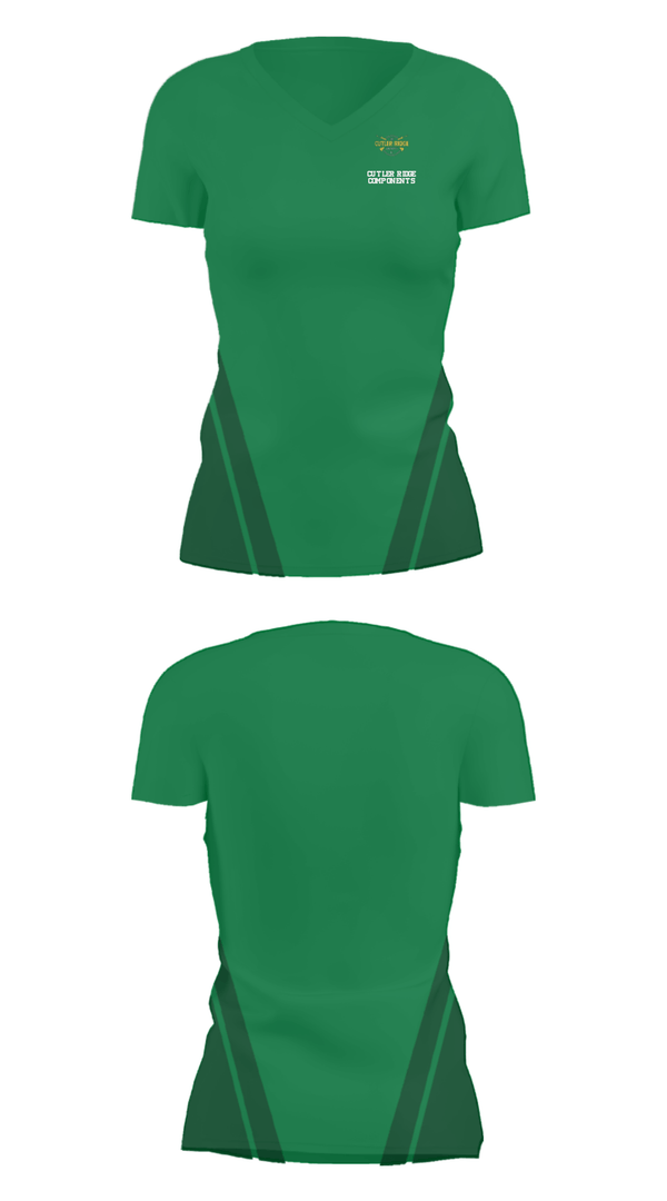 Women's Short Sleeve Vneck Shirt, Cutler Ridge Components, , Teamtime, Team time, sublimation, custom sports apparel, team uniforms, spirit wear, spiritwear, sports uniforms, custom shirts, team store, custom team store, fundraiser sports, apparel fundraiser