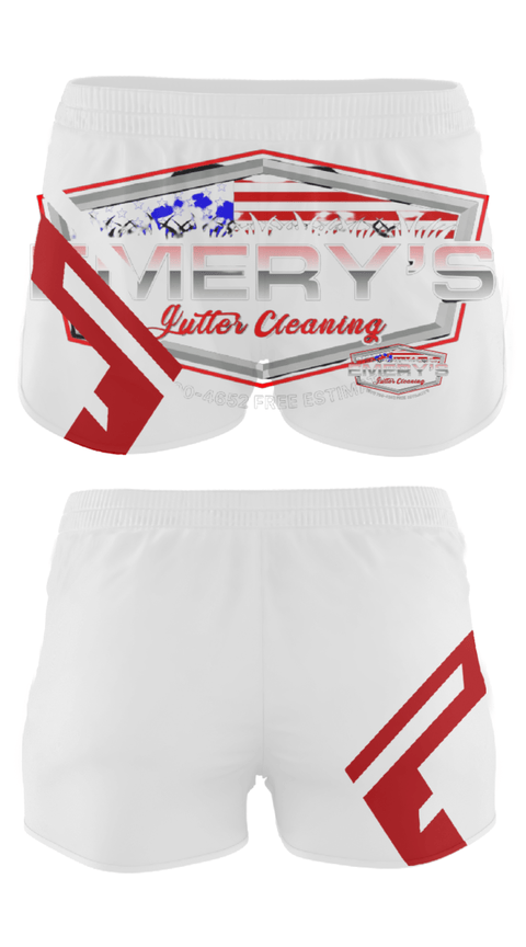 Women's Shorts, Emery’s Gutter Cleaning, , Teamtime, Team time, sublimation, custom sports apparel, team uniforms, spirit wear, spiritwear, sports uniforms, custom shirts, team store, custom team store, fundraiser sports, apparel fundraiser