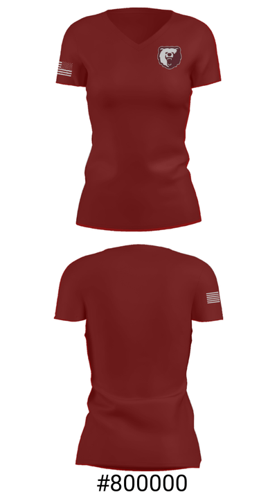 Willow Springs Middle School Basketball 72515571 Women's Short Sleeve V-neck Shirt - 21