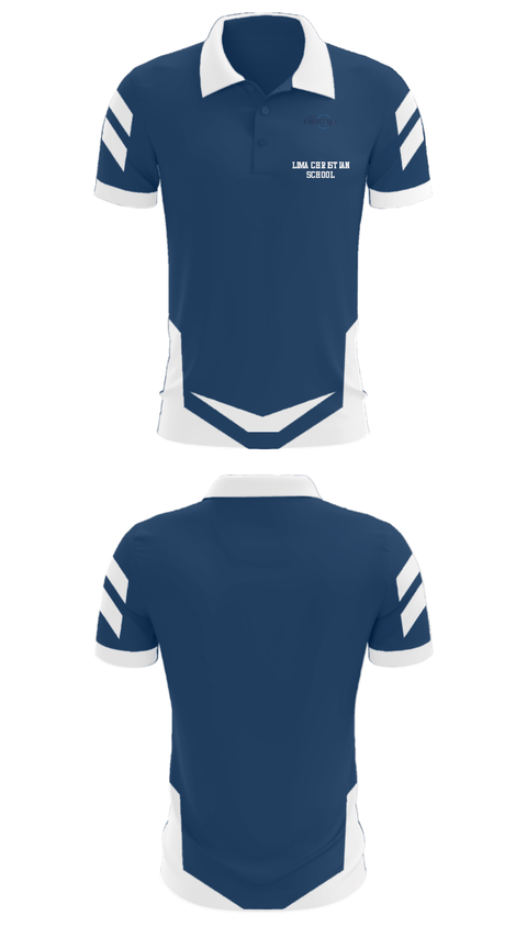 Short Sleeve Performance Polo, Lima Christian School, Spirit Store, Teamtime, Team time, sublimation, custom sports apparel, team uniforms, spirit wear, spiritwear, sports uniforms, custom shirts, team store, custom team store, fundraiser sports, apparel fundraiser