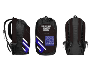 Gear Bag, Big Springs Charter School, Spirit Store, Teamtime, Team time, sublimation, custom sports apparel, team uniforms, spirit wear, spiritwear, sports uniforms, custom shirts, team store, custom team store, fundraiser sports, apparel fundraiser