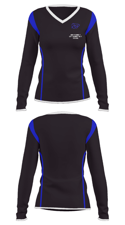 Montgomery City Elementary School 52658287 Women's Long Sleeve V-neck Shirt - 33