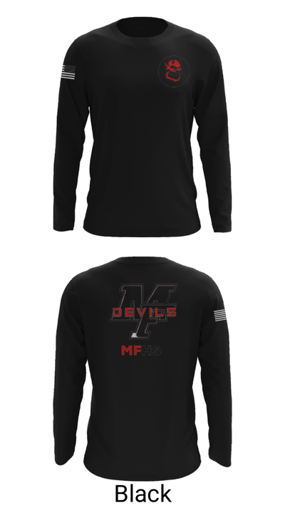 Marion Franklin lady Red Devils 63325407 Long Sleeve Performance Shirt - 11