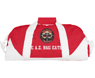 Duffle Bag, The A.Z. Bag Eaters, Football, Teamtime, Team time, sublimation, custom sports apparel, team uniforms, spirit wear, spiritwear, sports uniforms, custom shirts, team store, custom team store, fundraiser sports, apparel fundraiser