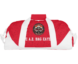 Duffle Bag, The A.Z. Bag Eaters, Football, Teamtime, Team time, sublimation, custom sports apparel, team uniforms, spirit wear, spiritwear, sports uniforms, custom shirts, team store, custom team store, fundraiser sports, apparel fundraiser