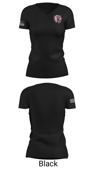 Women's Short Sleeve Vneck Shirt, Elko High School, Spirit Store, Teamtime, Team time, sublimation, custom sports apparel, team uniforms, spirit wear, spiritwear, sports uniforms, custom shirts, team store, custom team store, fundraiser sports, apparel fundraiser