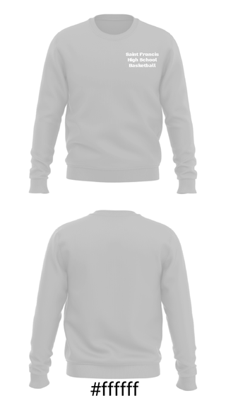 Crew Neck Sweatshirt, Saint Francis High School Basketball, Men's Basketball, Teamtime, Team time, sublimation, custom sports apparel, team uniforms, spirit wear, spiritwear, sports uniforms, custom shirts, team store, custom team store, fundraiser sports, apparel fundraiser