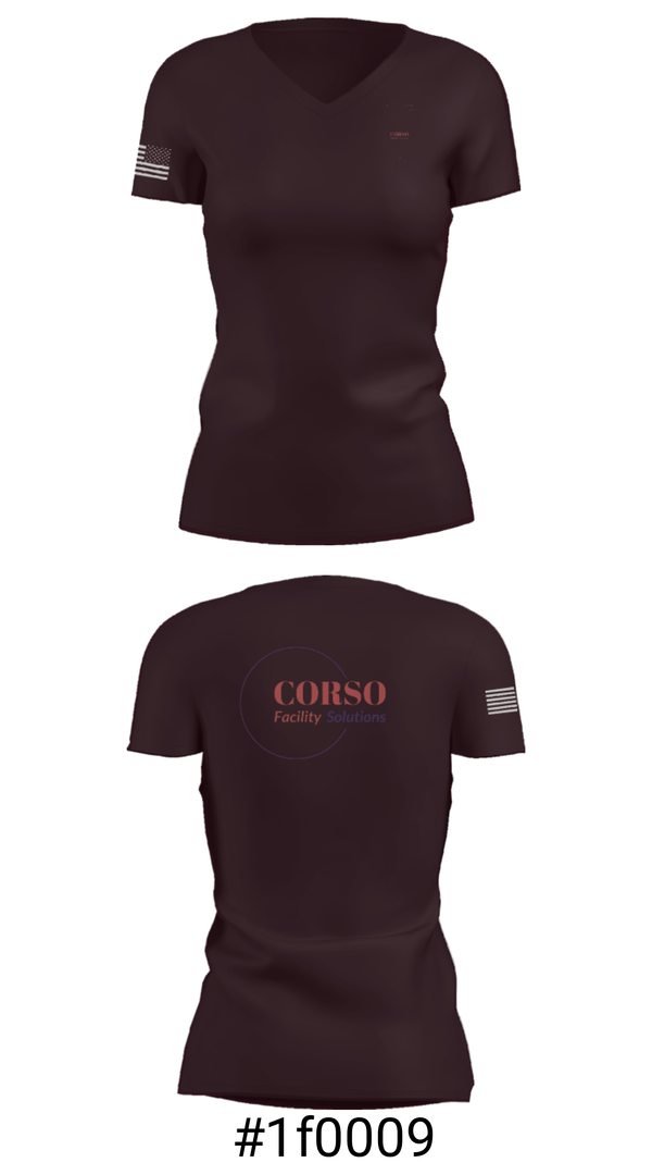 Women's Short Sleeve Vneck Shirt, Corso Air Services, , Teamtime, Team time, sublimation, custom sports apparel, team uniforms, spirit wear, spiritwear, sports uniforms, custom shirts, team store, custom team store, fundraiser sports, apparel fundraiser