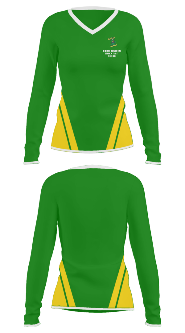 Women's Long Sleeve Vneck Shirt, Tucker Memorial Elementary School, Spirit Store, Teamtime, Team time, sublimation, custom sports apparel, team uniforms, spirit wear, spiritwear, sports uniforms, custom shirts, team store, custom team store, fundraiser sports, apparel fundraiser
