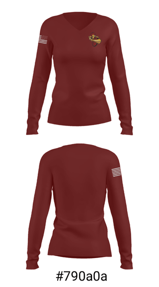 Women's Long Sleeve Vneck Shirt, Stanton County High School, Spirit Store, Teamtime, Team time, sublimation, custom sports apparel, team uniforms, spirit wear, spiritwear, sports uniforms, custom shirts, team store, custom team store, fundraiser sports, apparel fundraiser