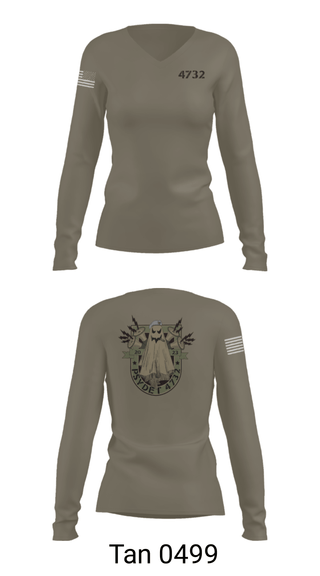 Women's Long Sleeve Vneck Shirt, , Army, Teamtime, Team time, sublimation, custom sports apparel, team uniforms, spirit wear, spiritwear, sports uniforms, custom shirts, team store, custom team store, fundraiser sports, apparel fundraiser