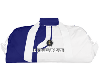 Duffle Bag, The Freedom School, Spirit Store, Teamtime, Team time, sublimation, custom sports apparel, team uniforms, spirit wear, spiritwear, sports uniforms, custom shirts, team store, custom team store, fundraiser sports, apparel fundraiser