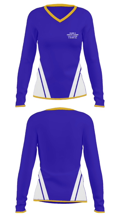 Columbia Adventist Academy High School Basketball 69679991 Women's Long Sleeve V-neck Shirt - 23