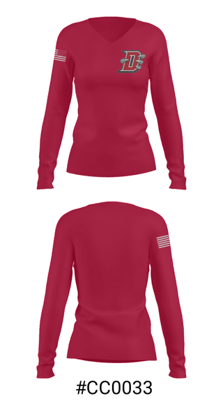 Women's Long Sleeve Vneck Shirt, Dover Area High School Wrestling, Wrestling, Teamtime, Team time, sublimation, custom sports apparel, team uniforms, spirit wear, spiritwear, sports uniforms, custom shirts, team store, custom team store, fundraiser sports, apparel fundraiser