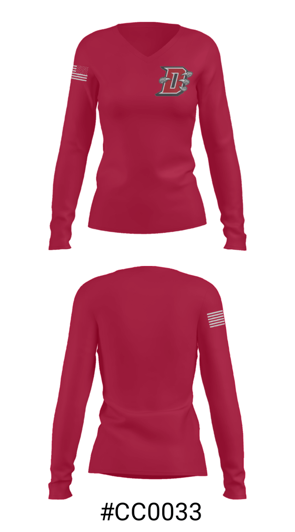 Women's Long Sleeve Vneck Shirt, Dover Area High School Wrestling, Wrestling, Teamtime, Team time, sublimation, custom sports apparel, team uniforms, spirit wear, spiritwear, sports uniforms, custom shirts, team store, custom team store, fundraiser sports, apparel fundraiser