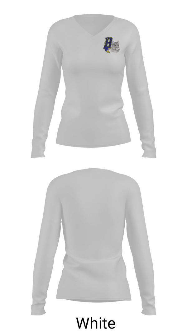 Women's Long Sleeve Vneck Shirt, Baboquivari High School Basketball, Men's Basketball, Teamtime, Team time, sublimation, custom sports apparel, team uniforms, spirit wear, spiritwear, sports uniforms, custom shirts, team store, custom team store, fundraiser sports, apparel fundraiser