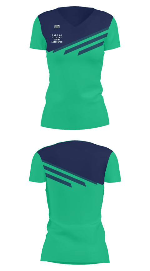 Women's Short Sleeve Vneck Shirt, PAUL’S ALL ELECTRIC LAWN & LANDSCAPING, , Teamtime, Team time, sublimation, custom sports apparel, team uniforms, spirit wear, spiritwear, sports uniforms, custom shirts, team store, custom team store, fundraiser sports, apparel fundraiser