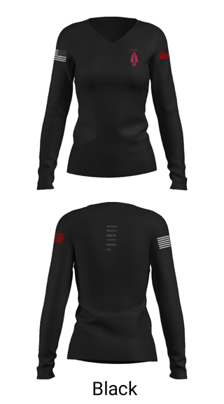 Women's Long Sleeve Vneck Shirt, , Army, Teamtime, Team time, sublimation, custom sports apparel, team uniforms, spirit wear, spiritwear, sports uniforms, custom shirts, team store, custom team store, fundraiser sports, apparel fundraiser