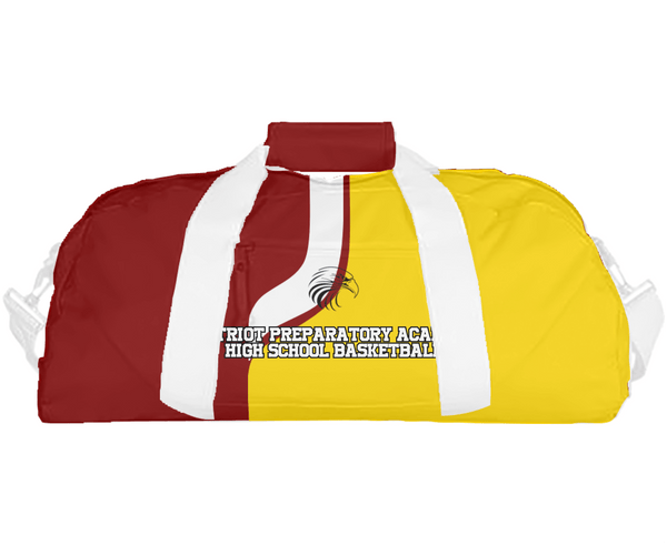 Duffle Bag, Patriot Preparatory Academy High School Basketball, Men's Basketball, Teamtime, Team time, sublimation, custom sports apparel, team uniforms, spirit wear, spiritwear, sports uniforms, custom shirts, team store, custom team store, fundraiser sports, apparel fundraiser