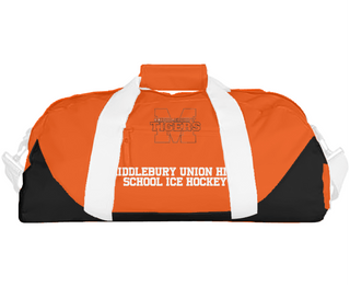 Duffle Bag, Middlebury Union High School Ice Hockey, Ice Hockey, Teamtime, Team time, sublimation, custom sports apparel, team uniforms, spirit wear, spiritwear, sports uniforms, custom shirts, team store, custom team store, fundraiser sports, apparel fundraiser