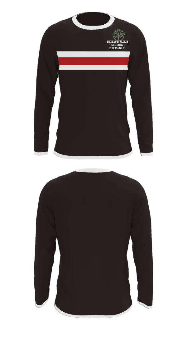 Long Sleeve Performance Shirt, Richard Allen Schools Fundraiser, Spirit Store, Teamtime, Team time, sublimation, custom sports apparel, team uniforms, spirit wear, spiritwear, sports uniforms, custom shirts, team store, custom team store, fundraiser sports, apparel fundraiser