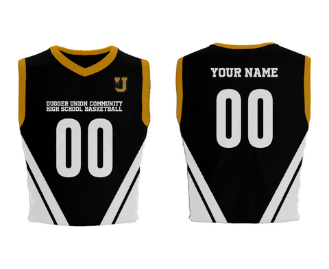Mens Basketball Jersey, Dugger Union Community High School Basketball, Men's Basketball, Teamtime, Team time, sublimation, custom sports apparel, team uniforms, spirit wear, spiritwear, sports uniforms, custom shirts, team store, custom team store, fundraiser sports, apparel fundraiser