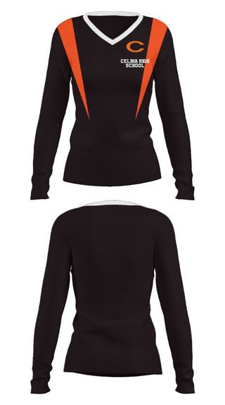 Women's Long Sleeve Vneck Shirt, Celina High School, Wrestling, Teamtime, Team time, sublimation, custom sports apparel, team uniforms, spirit wear, spiritwear, sports uniforms, custom shirts, team store, custom team store, fundraiser sports, apparel fundraiser