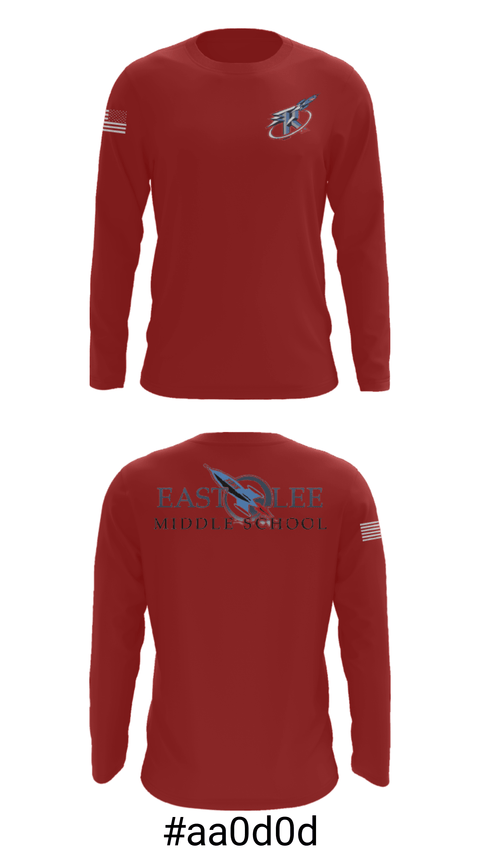 Long Sleeve Performance Shirt, East Lee Middle School, Spirit Store, Teamtime, Team time, sublimation, custom sports apparel, team uniforms, spirit wear, spiritwear, sports uniforms, custom shirts, team store, custom team store, fundraiser sports, apparel fundraiser