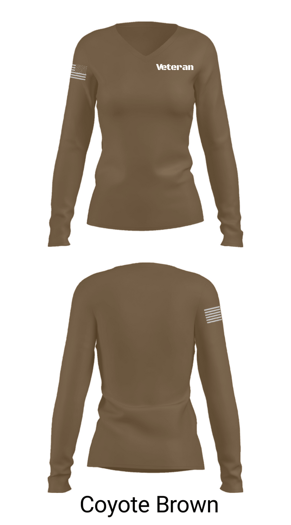 Women's Long Sleeve Vneck Shirt, Veteran, Navy, Teamtime, Team time, sublimation, custom sports apparel, team uniforms, spirit wear, spiritwear, sports uniforms, custom shirts, team store, custom team store, fundraiser sports, apparel fundraiser