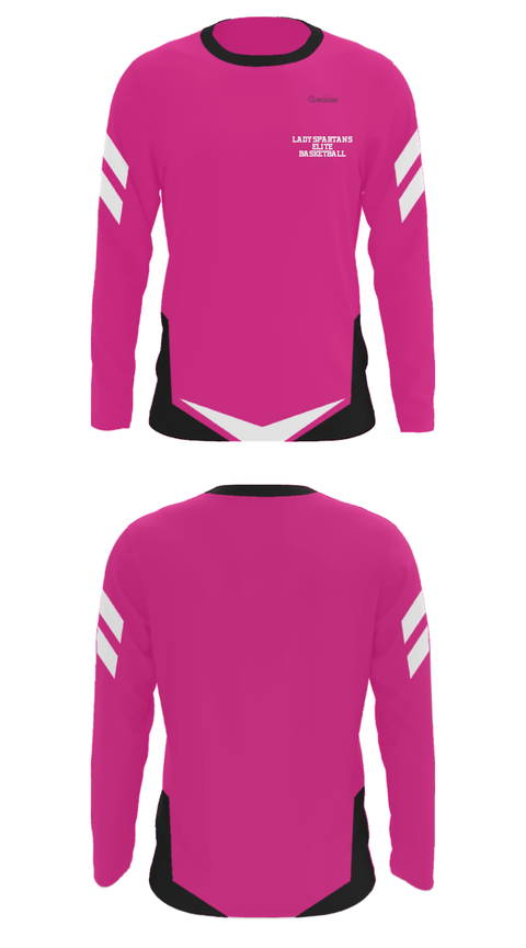 Long Sleeve Performance Shirt, Lady Spartans Elite Basketball, Men's Basketball, Teamtime, Team time, sublimation, custom sports apparel, team uniforms, spirit wear, spiritwear, sports uniforms, custom shirts, team store, custom team store, fundraiser sports, apparel fundraiser